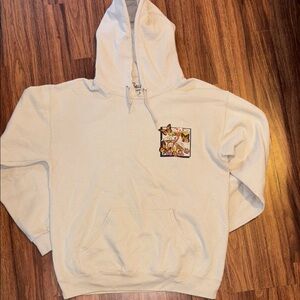 Cream Graphic Hoodie - Men’s Lightweight Pullover Hoodie